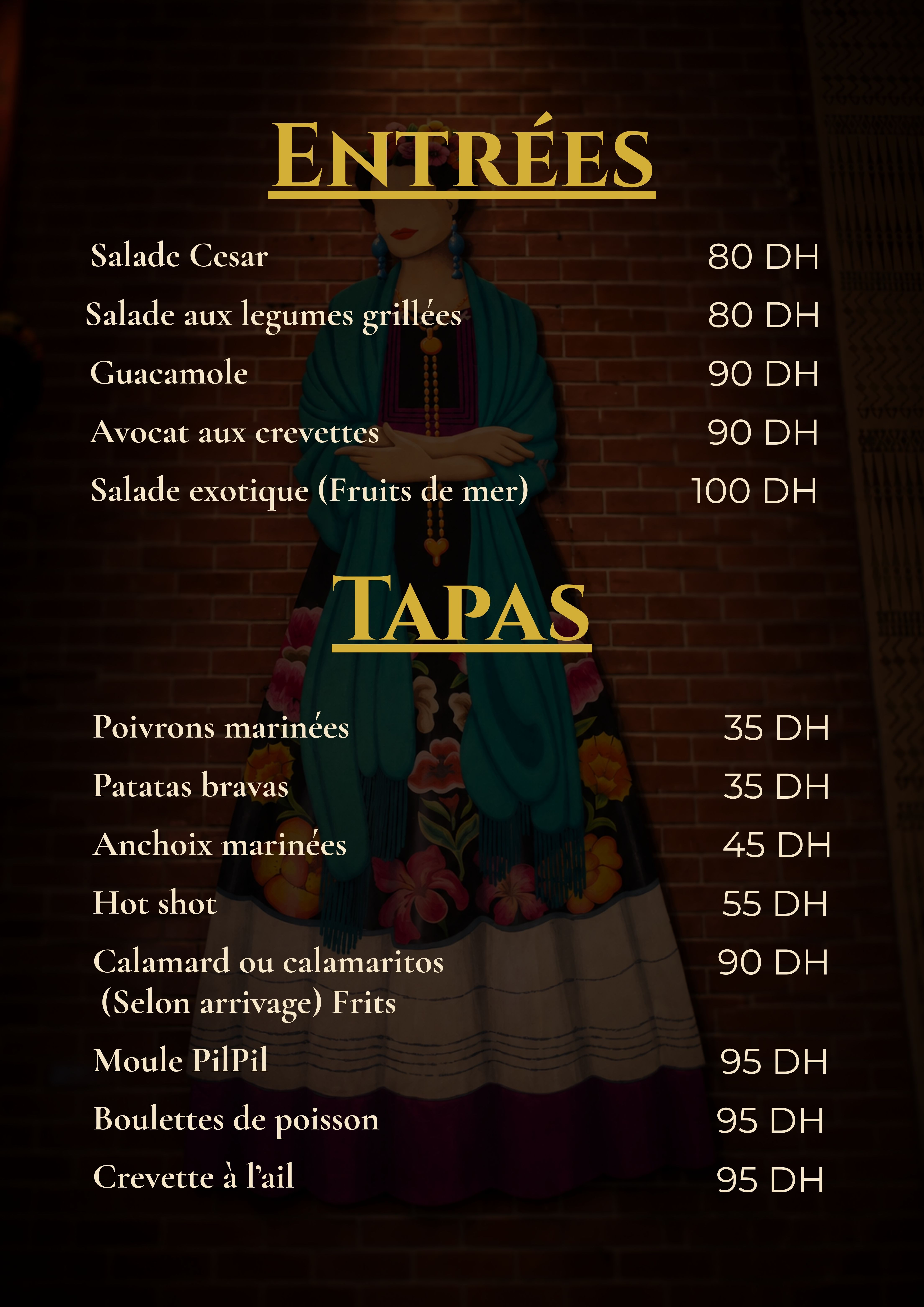 El Fuego menu page 1