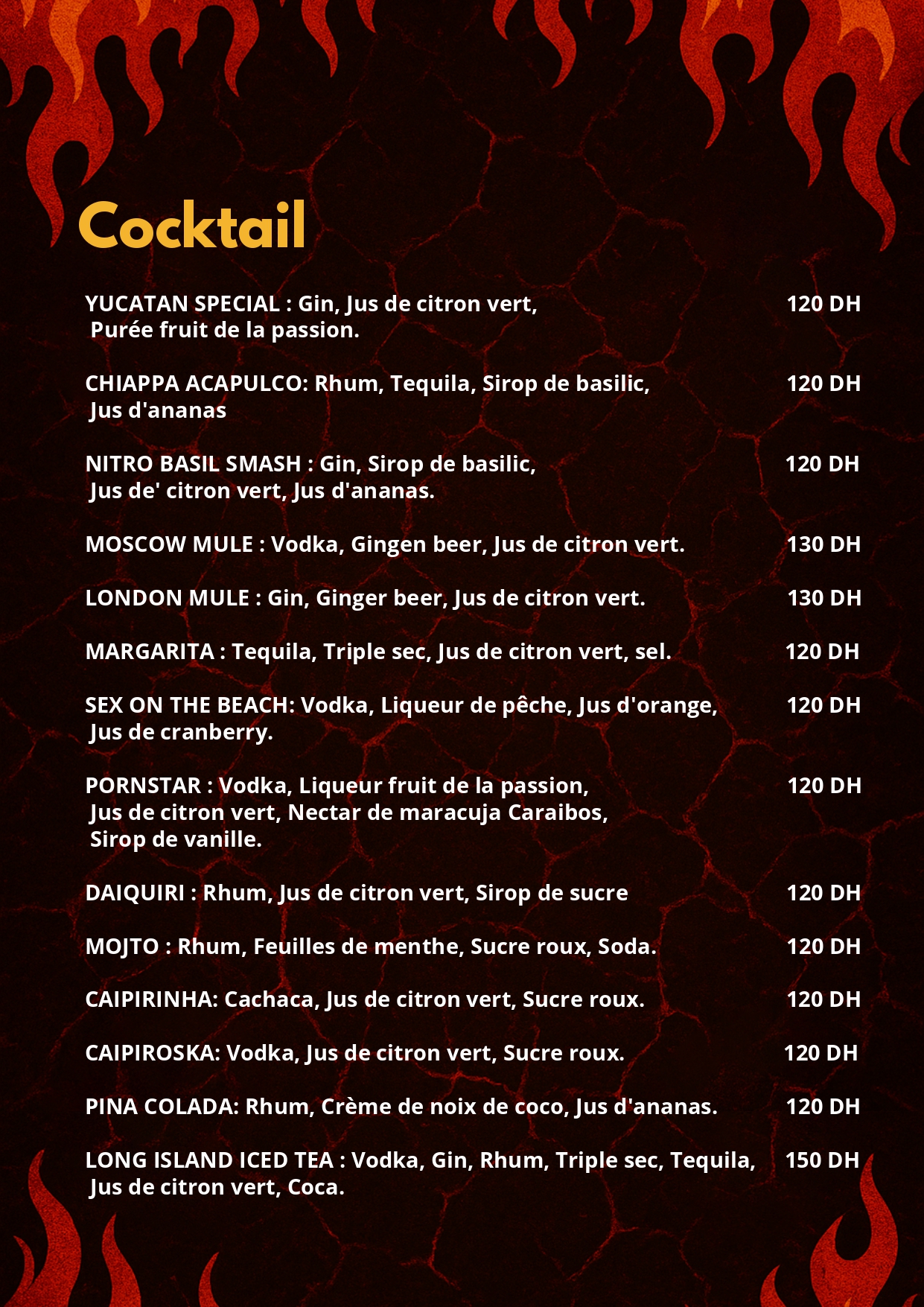 El Fuego menu page 11