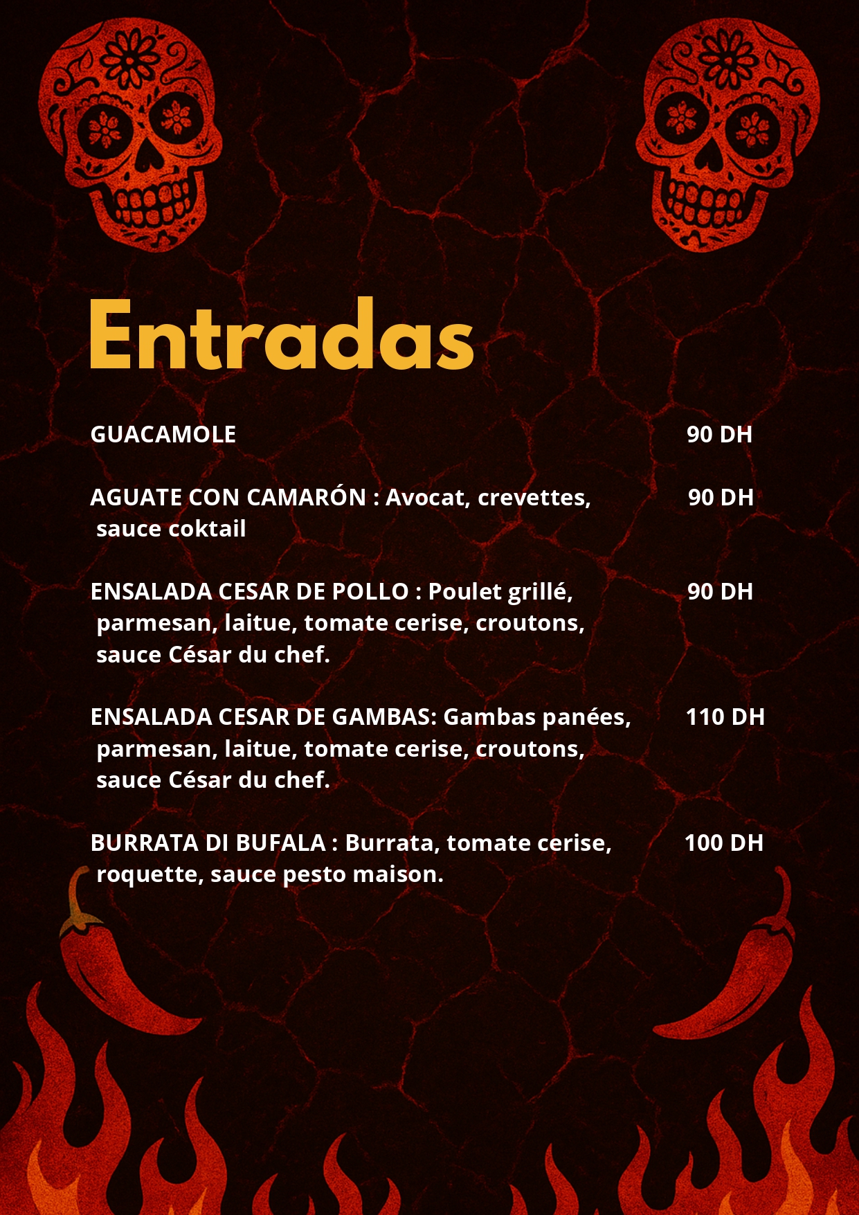 El Fuego menu page 2